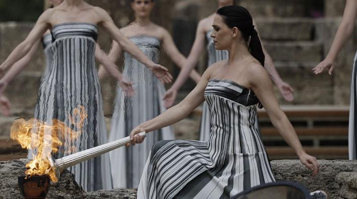 In pictures: Paris 2024 Olympics flame burnt in ancient Olympia